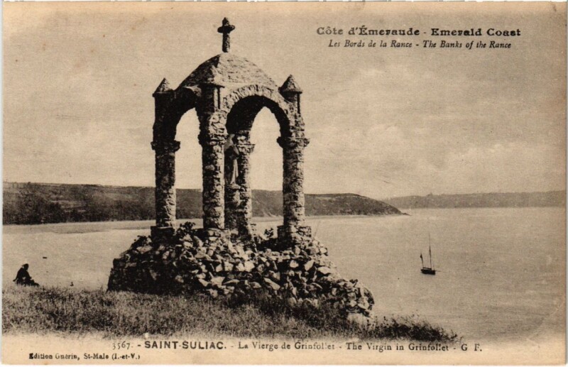 Carte postale ancienne Saint Suliac La Vierge de Grinfollet France à Saint-Suliac