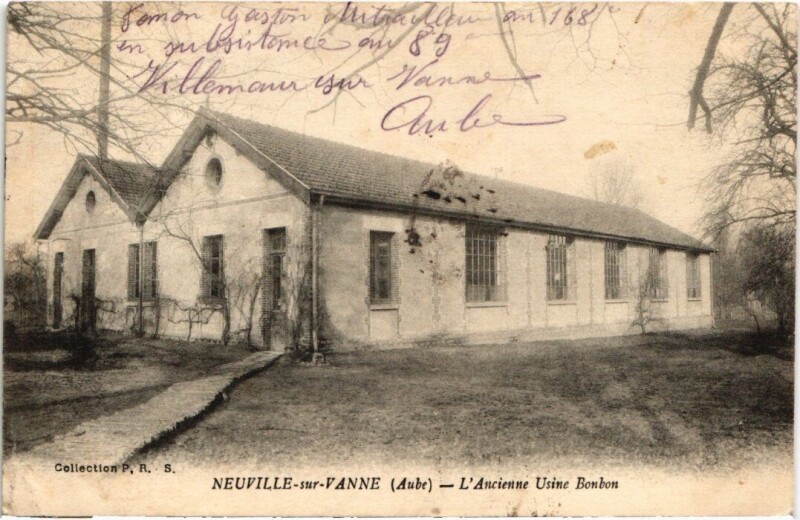 Carte postale ancienne Neuville-sur-Vanne - Ancienne Usine Bonbon à Neuville-sur-Vanne