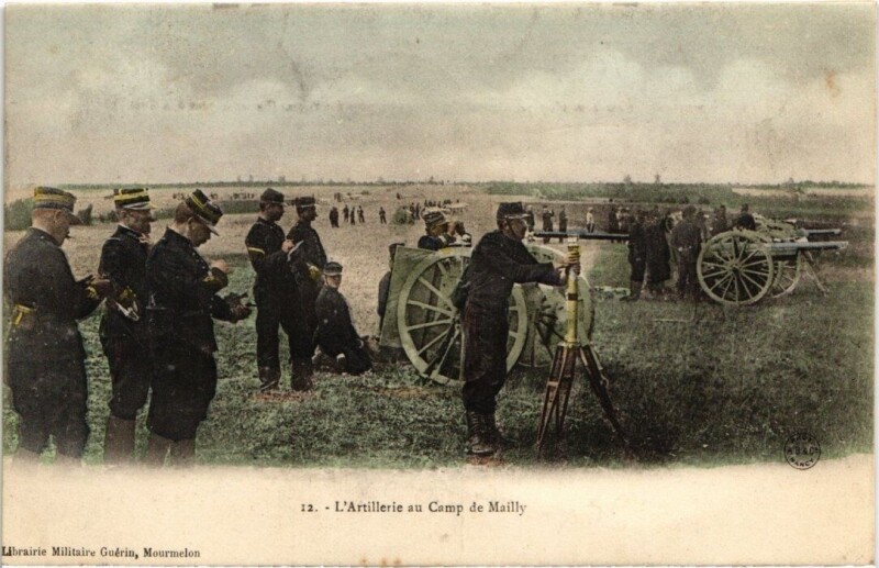 Carte postale ancienne Camp-de-Mailly - L'Altillerie