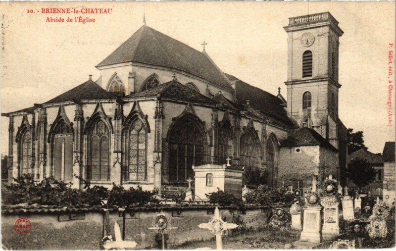 Carte postale ancienne Brienne-le-Chateau - Abside de l'Eglise à Brienne-le-Château