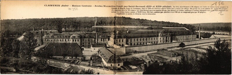 Carte postale ancienne Clairvaux - Maison Centrale - Ancien Monastere Panorama Card