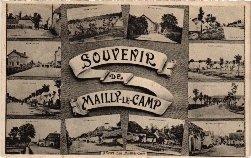 Carte postale ancienne Camp-de-Mailly - Souvenir collage