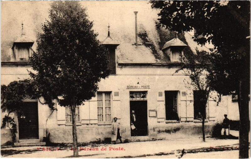 Carte postale ancienne Mailly-le-Camp - Le Bureau de Poste à Mailly-le-Camp