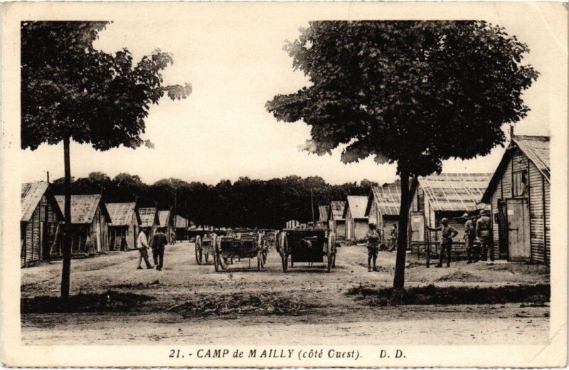 Carte postale ancienne Camp-de-Mailly - Coté Ouest