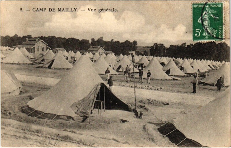 Carte postale ancienne Camp-de-Mailly - Vue générale