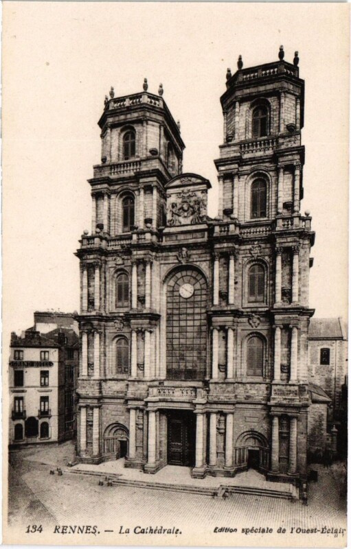 Carte postale ancienne Rennes La Cathedrale France à Rennes