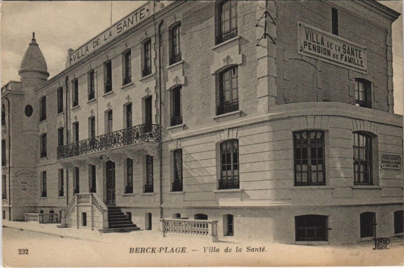 Carte postale ancienne Berck Plage-Villa de la Santé à Berck