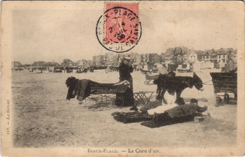 Carte postale ancienne Berck-Plage-La Cure d'air à Berck