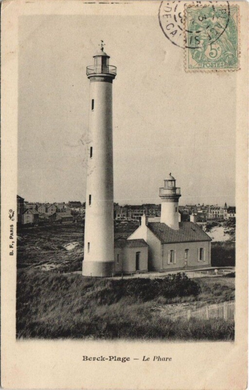 Carte postale ancienne Berck-Plage-Le Phare à Berck