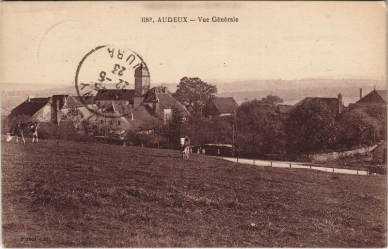 Carte postale ancienne Audeux - Vue Générale à Audeux
