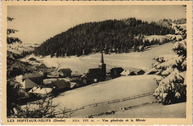 Carte postale ancienne Les Hopitaux-Neufs - La vue générale et le Miroir aux Hôpitaux-Neufs