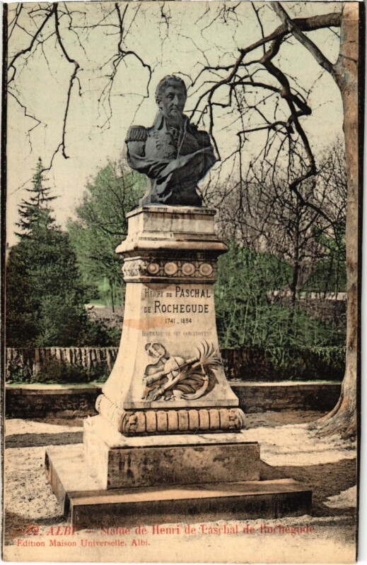 Carte postale ancienne Albi Statue de Henri de Paschal de Rochegude France