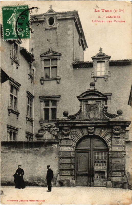 Carte postale ancienne Castres L'Hotel des Viviers France à Castres