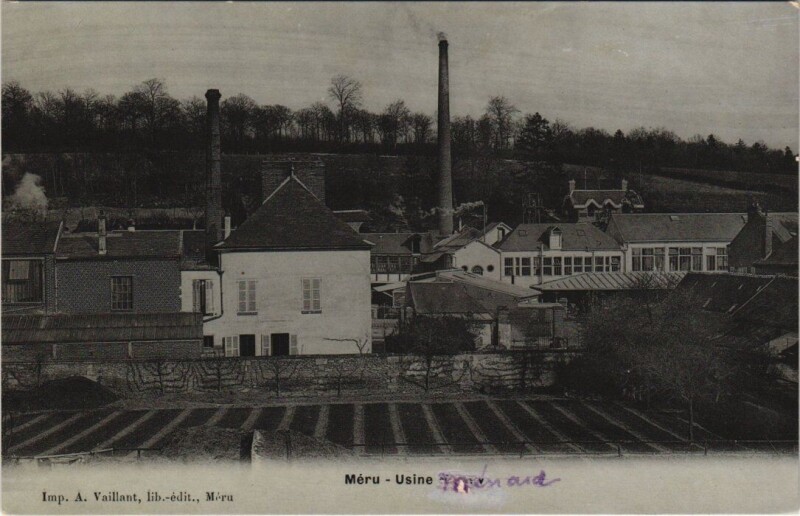 Carte postale ancienne Meru - Usine à Méru