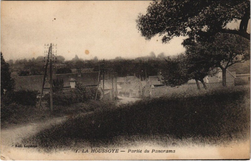 Carte postale ancienne La Houssoye - Partie du Panorama à La Houssoye