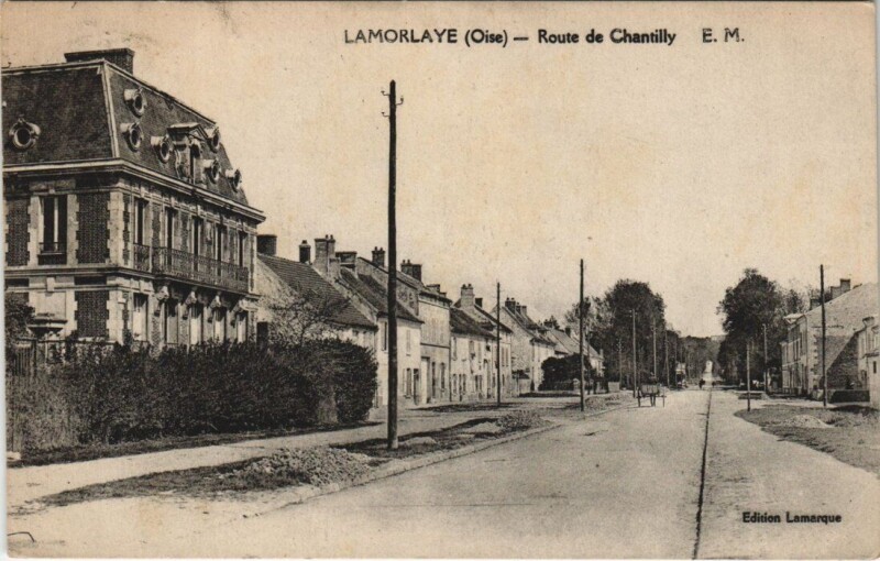 Carte postale ancienne Lamorelaye - Route de Chantilly à Antilly