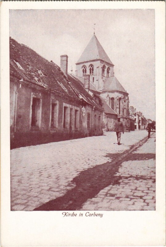 Carte postale ancienne Corbeny - L'Eglise à Corbeny