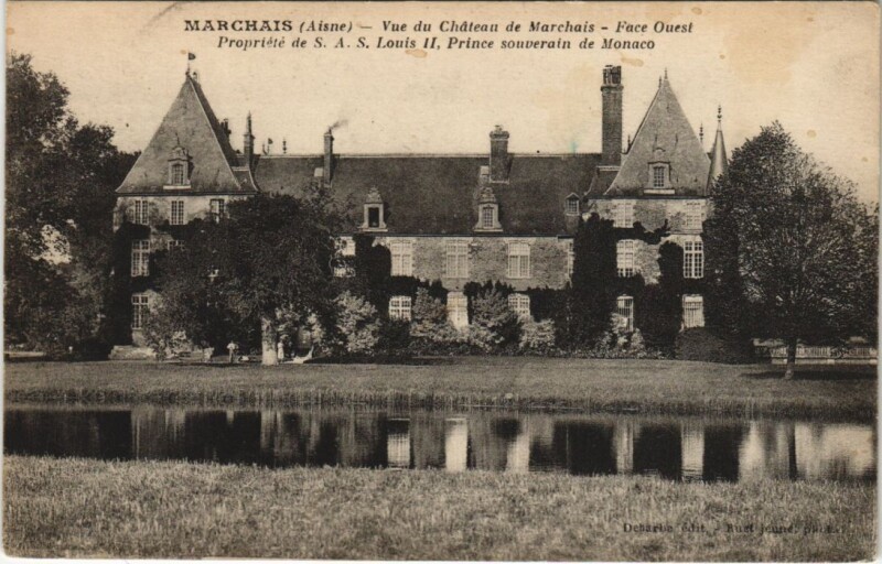 Carte postale ancienne Marchais - Vue du Chateau de Marchais - Facade Ouest à Marchais