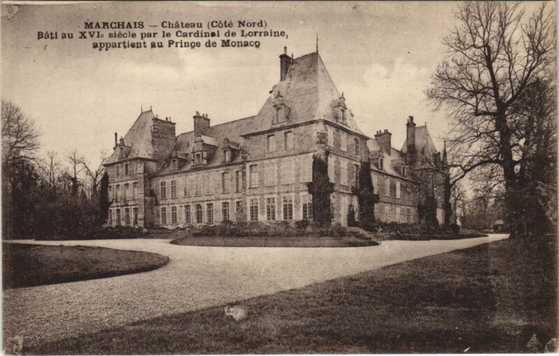 Carte postale ancienne Marchais - Chateau - Cote Nord à Marchais