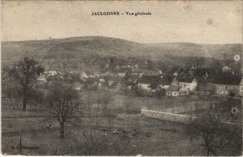Carte postale ancienne Jaulgonne - Vue Generale à Jaulgonne