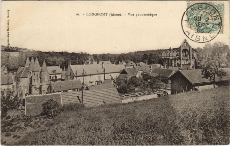 Carte postale ancienne Longpont - Vue Panoramique à Longpont