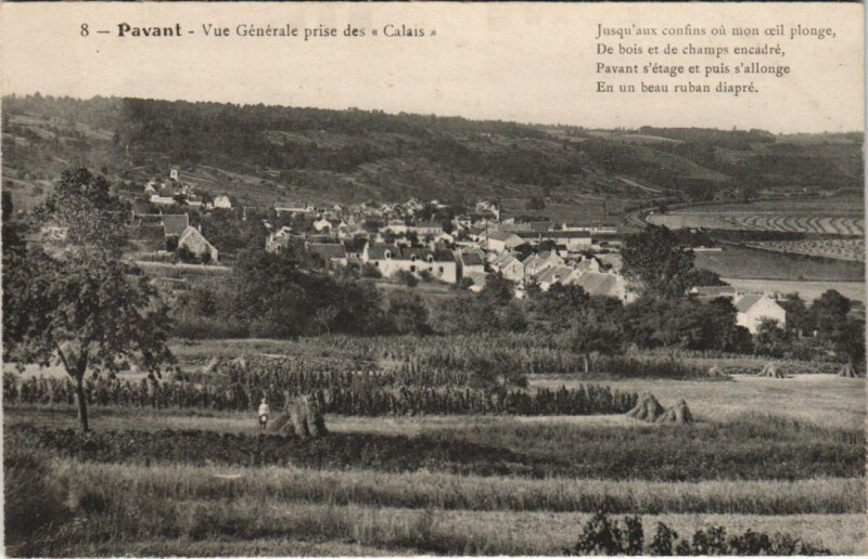 Carte postale ancienne Pavant - Vue Generale prise des Calais à Pavant