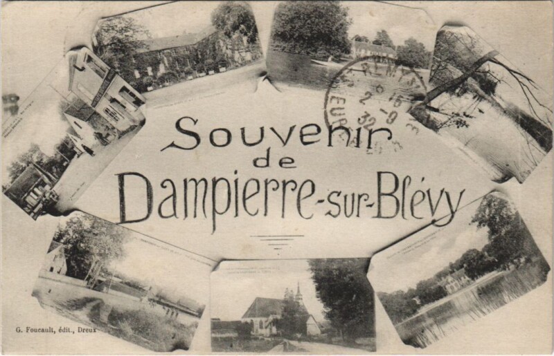 Carte postale ancienne Souvenir de Dampierre-sur-Blevy