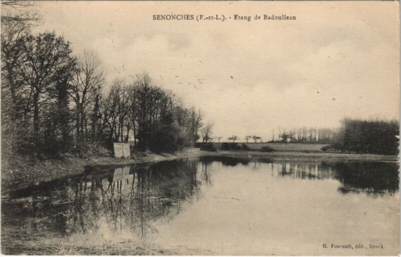 Carte postale ancienne Senonches - Etang de Badoulleau à Senonches