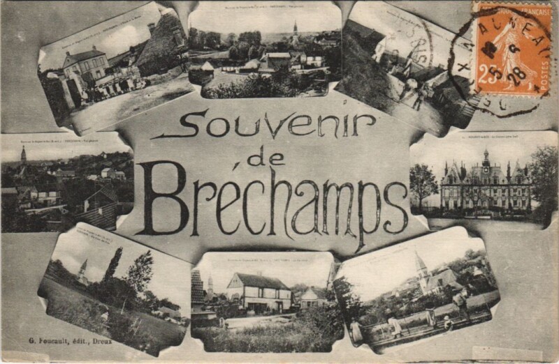 Carte postale ancienne Souvenir de Bréchamps à Bréchamps