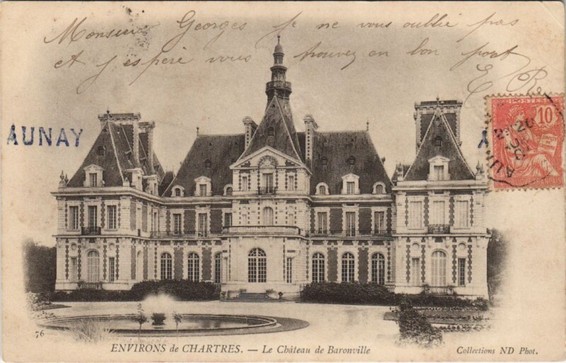 Carte postale ancienne Environs de Chartres - Le Chateau de Baronville à Chartres