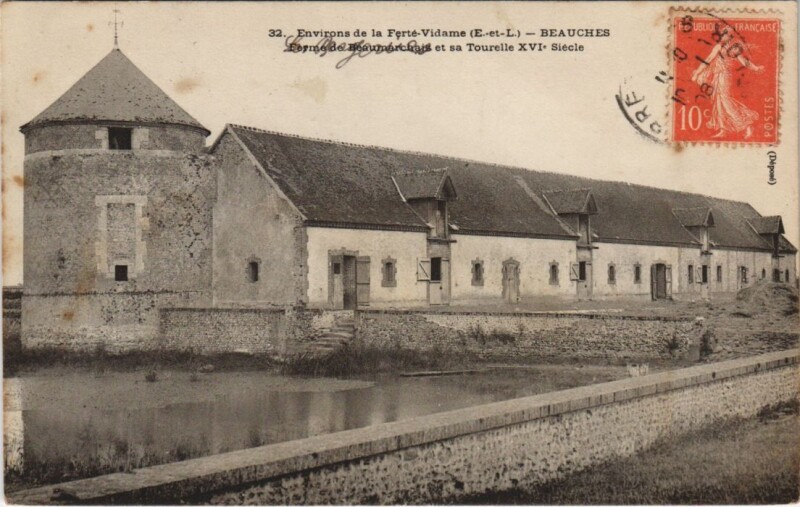 Carte postale ancienne Environs de la Ferté-Vidams - Beauches - Ferme de... à Beauche
