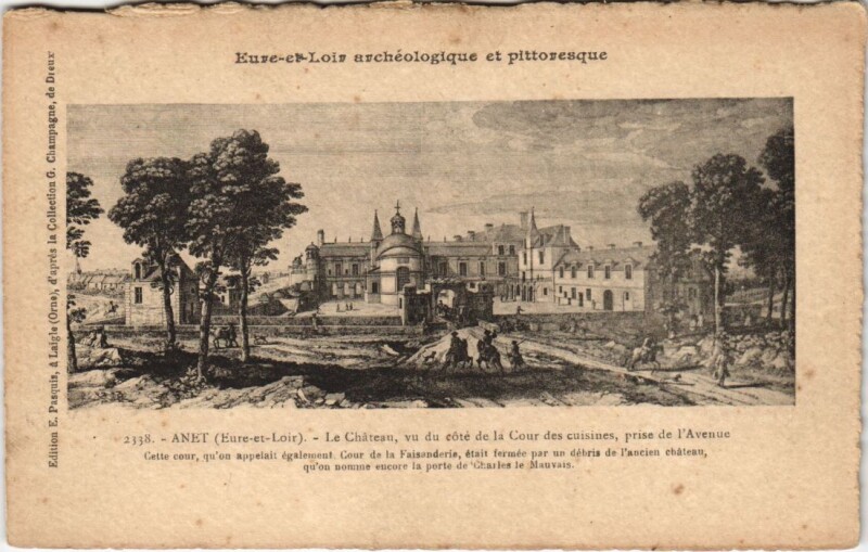 Carte postale ancienne Eure-et-Loir archéologique et pittoresque - Anet