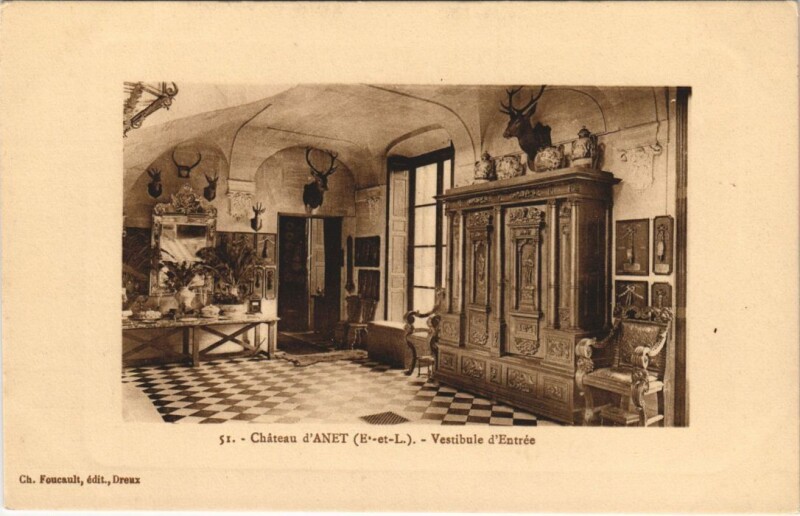 Carte postale ancienne Chateau d'Anet - Vestibule d'Entrée