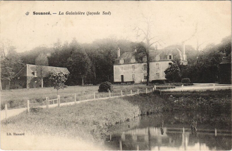 Carte postale ancienne Souancé - La Galaisiere (facade Sud)