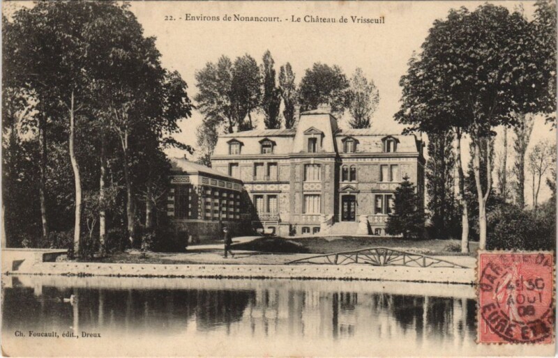 Carte postale ancienne Environs de Nonancourt - La Chateau de Vrisseuil