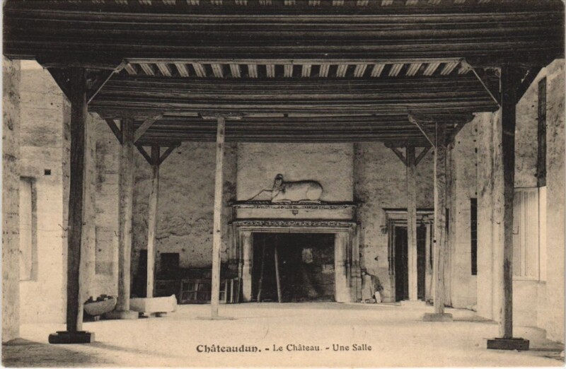 Carte postale ancienne Chateaudun - Le Chateau - Une Salle à Châteaudun
