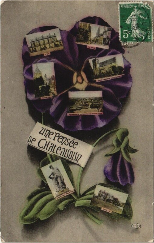Carte postale ancienne Une Pensée de Chateaudun
