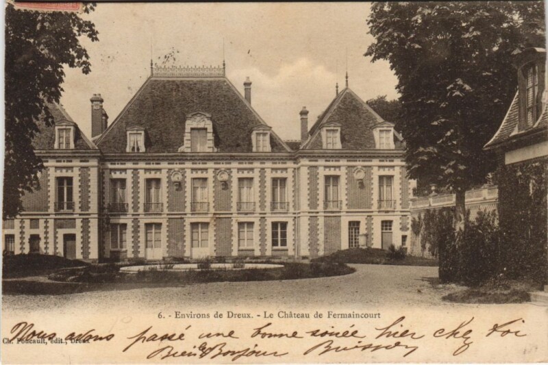 Carte postale ancienne Environs de Dreux - Le Chateau de Fermaincourt à Dreux