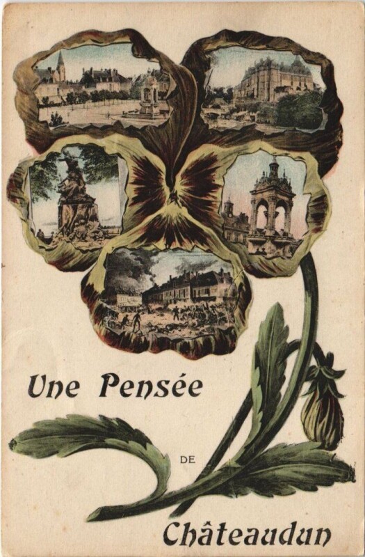 Carte postale ancienne Une Pensée de Chateaudun