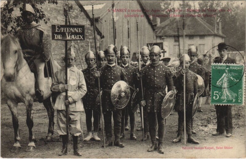Carte postale ancienne Wassy á travers les Ages - Etienne de Vaux, sire de Joinville à Joinville