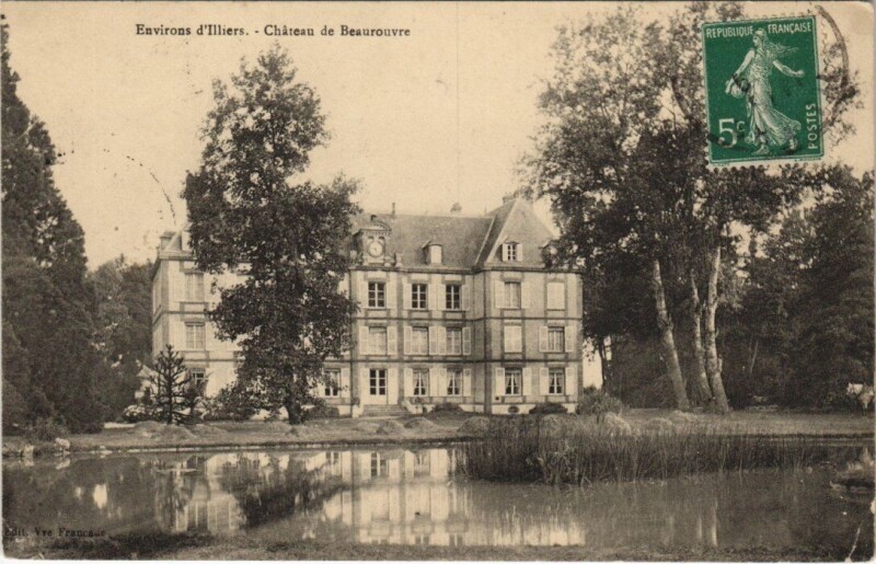 Carte postale ancienne Illiers - Chateau de Beaurouvre