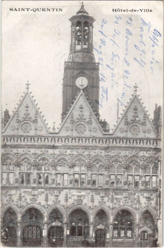 Carte postale ancienne Saint Quentin- Hotel de Ville France à Saint-Quentin