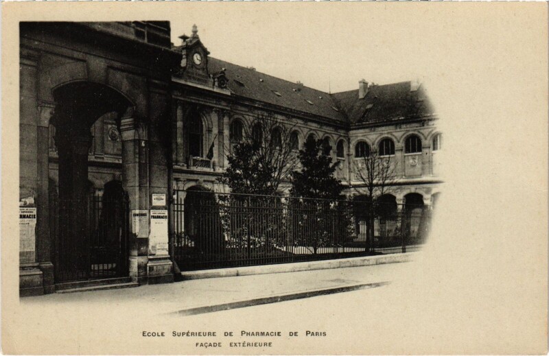 Carte postale ancienne Ecole Supérieure de Pharmacie de Paris - Façade extérieure à Paris 6e