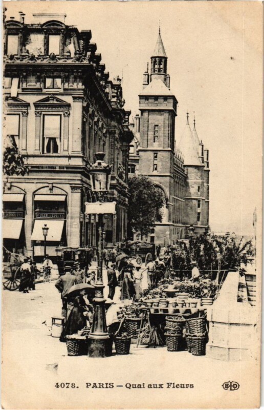 Carte postale ancienne Paris Petits Metiers Quai aux Fleurs