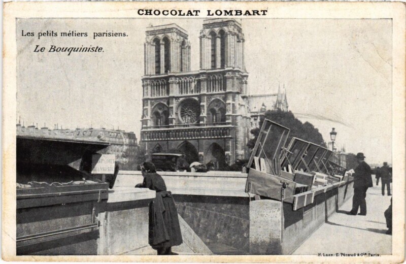 Carte postale ancienne Paris Petits Metiers Le Bouquiniste à Paris 5e