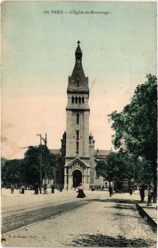 Carte postale ancienne L'Eglise de Montrouge à Paris 14e