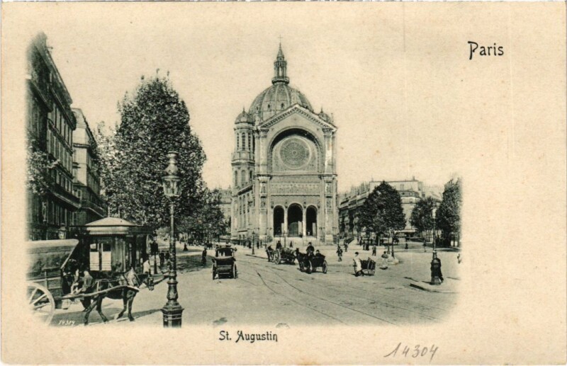 Carte postale ancienne Saint-Augustin à Paris 8e