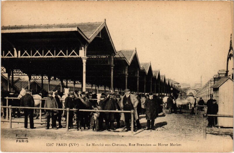 Carte postale ancienne Le Marché aux Chevaux, Rue Brancion à Paris 15e