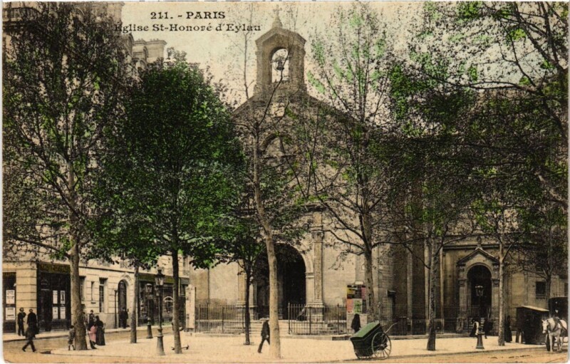 Carte postale ancienne Eglise Saint-Honoré d'Eylau à Paris 16e