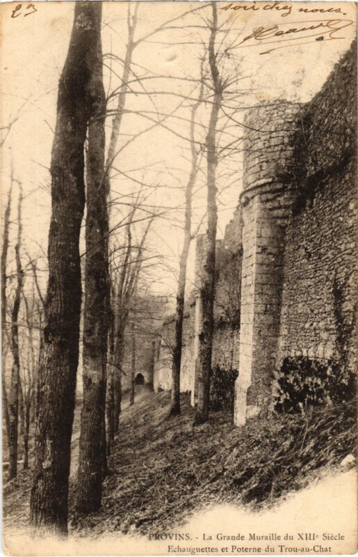 Carte postale ancienne Provins La Grande Muraille à Provins